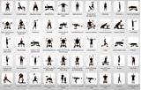 Images of Exercise Routines Using Dumbbells