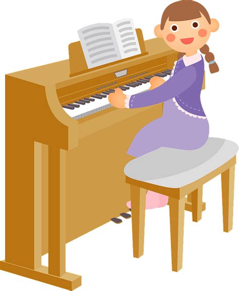 Girl Is Playing Piano Clipart Free Download Transparent Png Creazilla