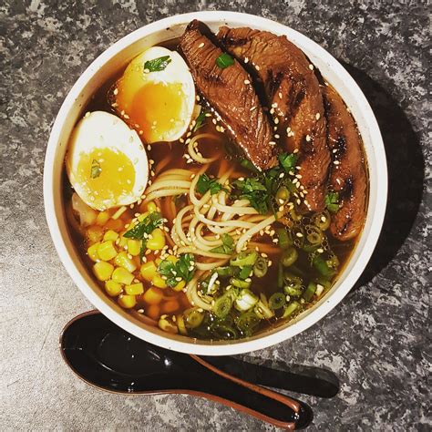 Beef Ramen Noodle Soup Street Food Asian Style