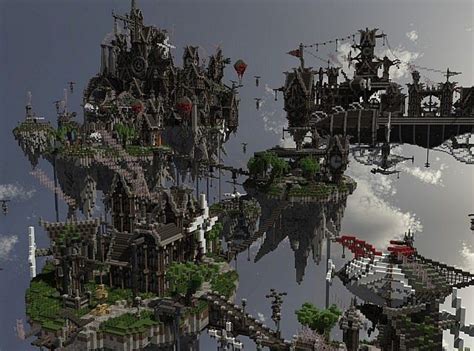 Blackwind Metropolis A City In The Sky Minecraft Map City Sky