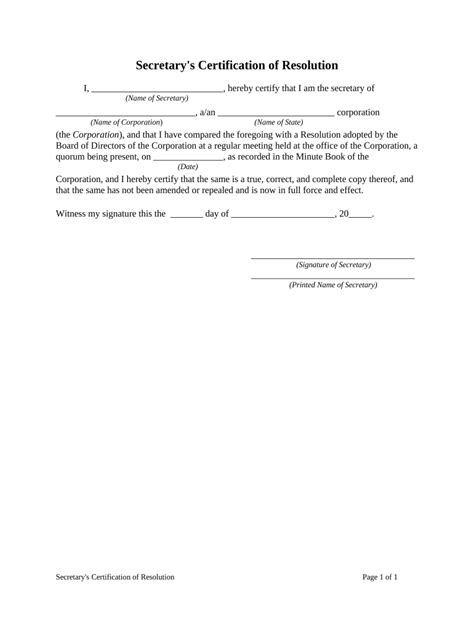 Certification Resolution Fill Out And Sign Online Dochub