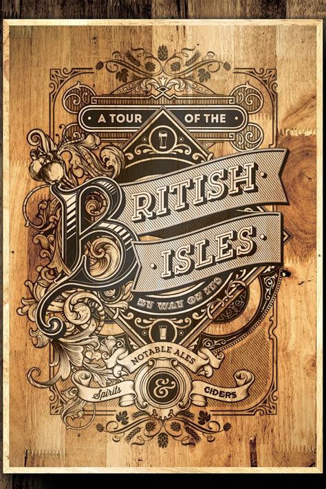 A Tour Of The British Isles On Behance Vintage Typography Victorian