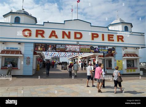 Promenade Grand Pier Weston Super Mare Beach Seafront Somerset England Uk Stock Photo Alamy