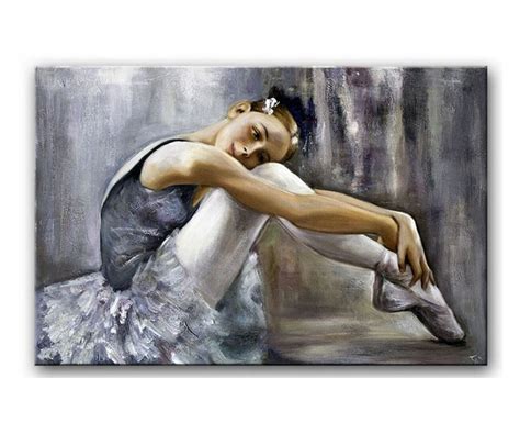 Obraz Malowany Abstrakcja Baletnica Tancerka 12390568796 Allegropl