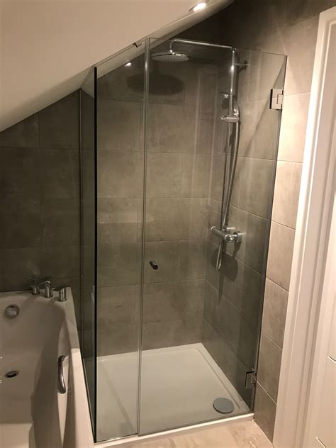 Frameless Loft Shower Enclosure Loft Bathroom Bathroom Storage Small