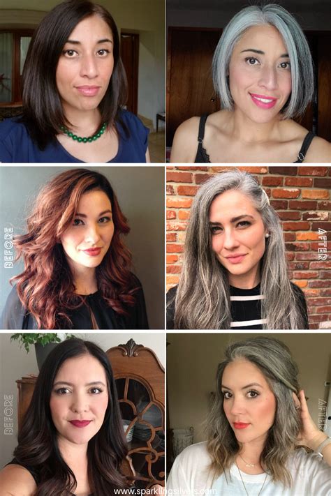 Super Inspiring Before And After Pics Of Women Going Gray In 2020
