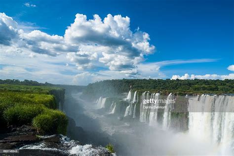 Largest Waterfalls Of Iguazu Falls Argentina High Res Stock Photo