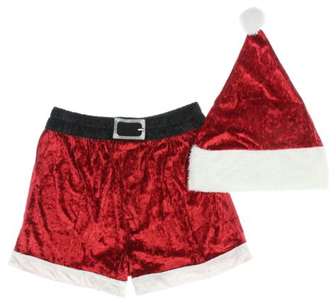 intimo mens christmas santa claus boxer with hat