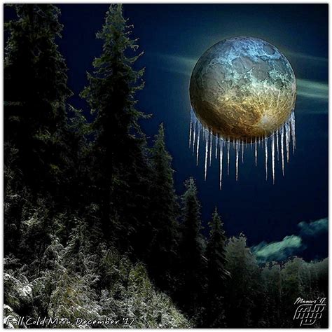 Full Cold Moon December 2017 Fullmoon By Mark W Kramer Mwkdesigns