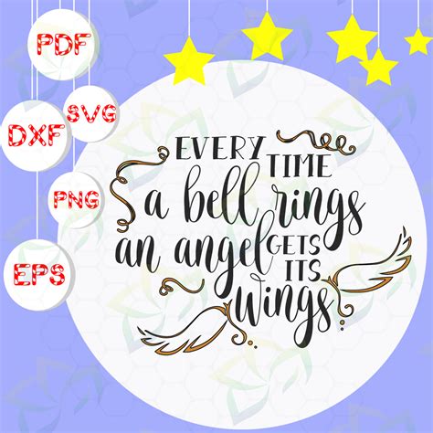 Every Time A Bell Rings An Angel Gets Its Wings Christmas Svg Merry