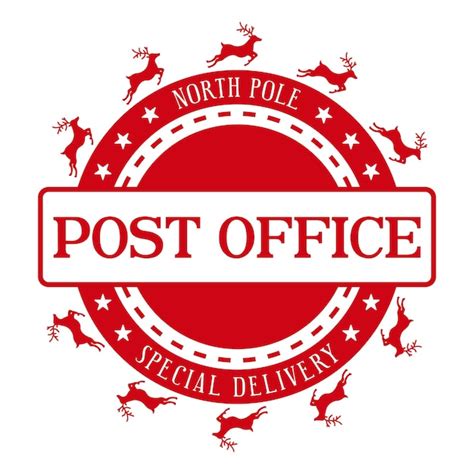 Premium Vector North Pole Post Office Holiday Seal Design Christmas
