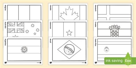 2022 Men S World Cup Country Flags Colouring Sheets Sports