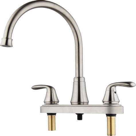 This is a brushed nicket sink faucet that comes with a pullout sprayer & 8 cover plate. Innova Morganite 2-Handle Standard Kitchen Faucet with ...