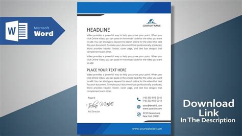 This unique corporate letterhead template for microsoft word gives plenty of space for a photo without overshadowing the business logo. Letterhead Template Microsoft Word ~ Addictionary