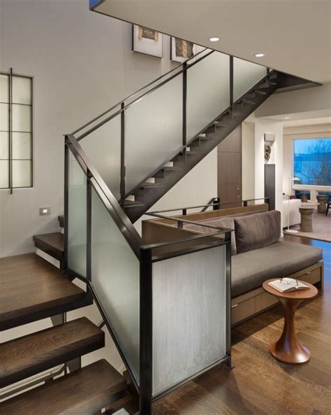 14 Glass Stair Railing Ideas For Your Home Glass Stairs Glass Stairs