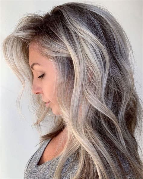 60 Shades Of Grey Silver And White Highlights For Eternal Youth Hair