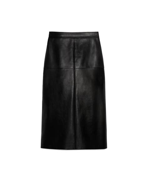 Gucci Leather Skirt In Black Lyst