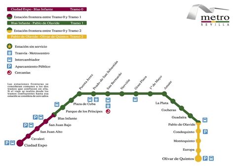 Seville Metro Map Metro Seville Map Andalusia Spain