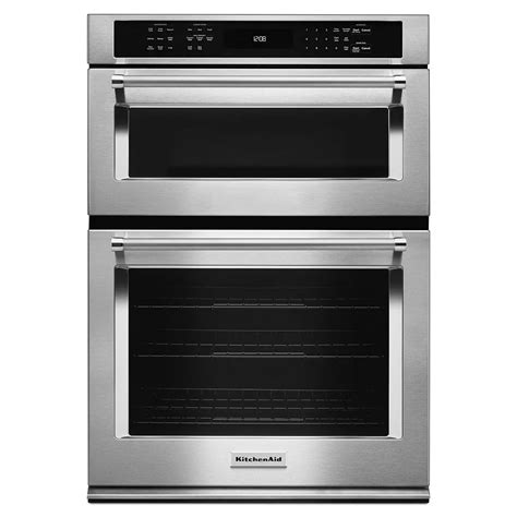 Kitchenaid 30 Inch 50 Cu Ft Double Electric Wall Oven And Microwave