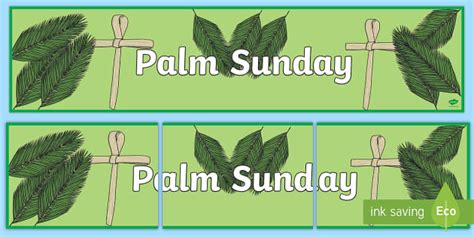 Palm Sunday Display Banner Lent Teaching Resource Y 3 6