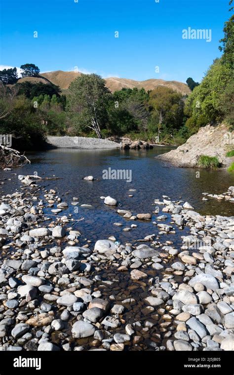 Waikanae River Kapiti District North Island New Zealand Stock Photo