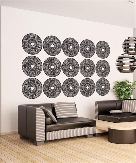 Vinyl Wall Decal Sticker Optical Illusion Circles Osdc771