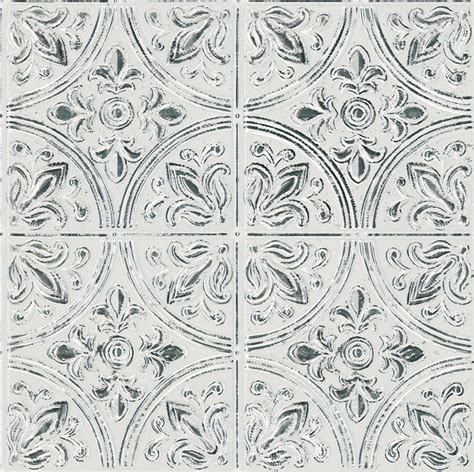 Nh3149 Chelsea Antique White Faux Metallic Tiles Peel And Stick Tiles