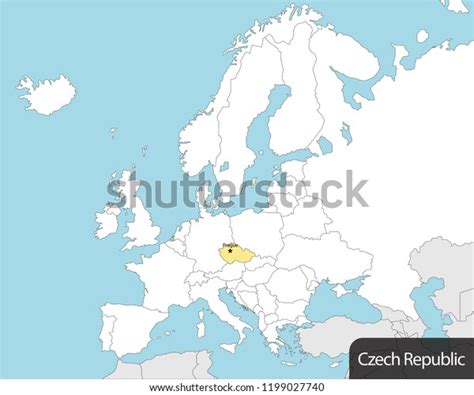 Europe Map Czech Republic Prague Stock Vector Royalty Free