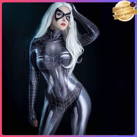 Newest Blackred Cat Symbiote Mary Jane Cosplay Costume Halloween Female Mj Superhero Costumes