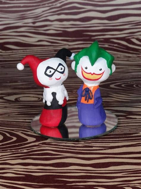 Joker And Harley Quinn Ooak Cake Topper