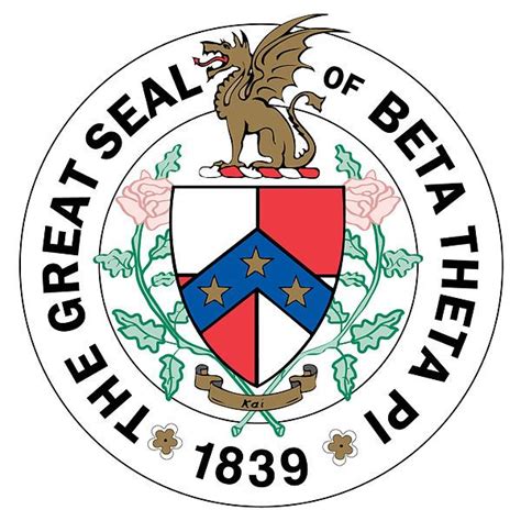Sp 1580 Carved Wall Plaque Of The Great Seal Of The Beta Theta Pi