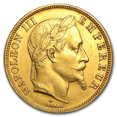 Buy 1862 1868 France Gold 50 Francs Napoleon Iii Laureate Au Apmex