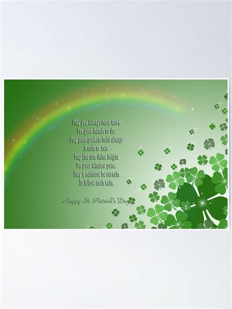 An Irish Blessing Poster By 14ktgold Redbubble