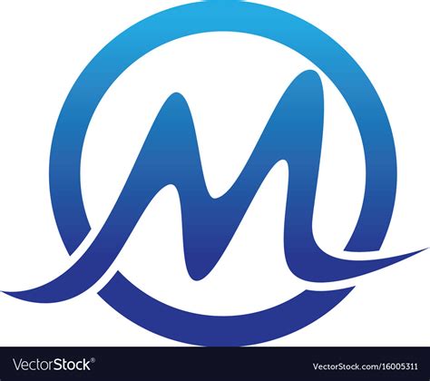 M Letters Logo And Symbols Royalty Free Vector Image