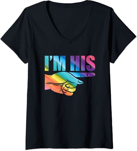 Womens Im His Hes Mine Lgbt Pride Gay Couple Valentines