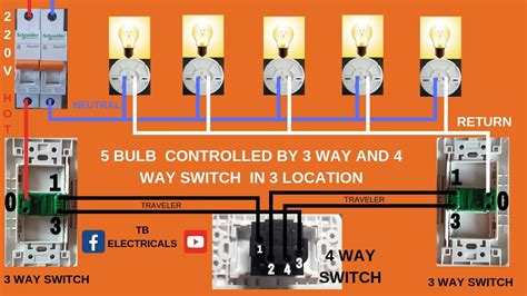 Electrical Tutorial 4 Way Switch Wiring 5 Bulbs 3way Switch And 4way
