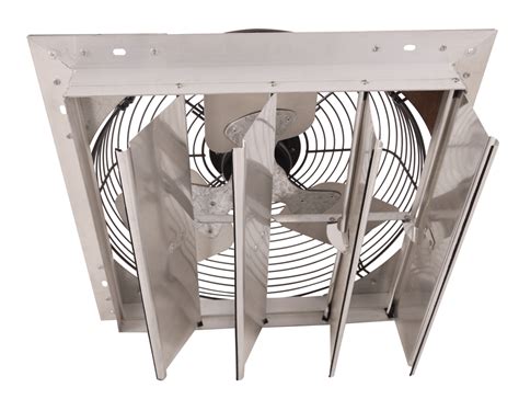 Shutter Mounted Wall Exhaust Fan 16 Inch W 9 Cord And Plug Variable Sp