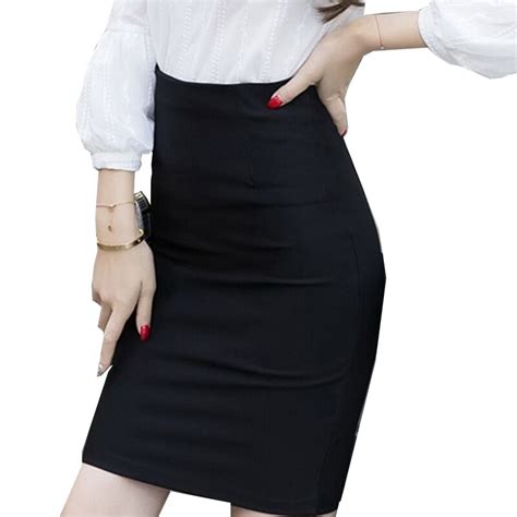 Pencil Skirts Womens 2016 Summer Autumn Fashion Slim Elegant High Waist Skirt Split Package Hip
