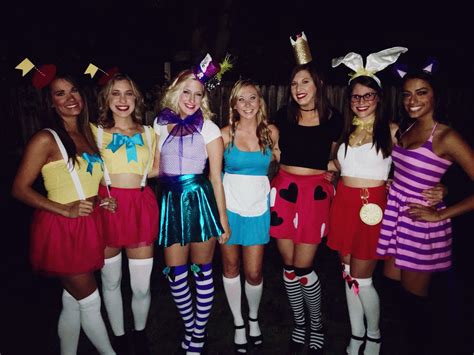 Alice In Wonderland Group Costume Cute Group Halloween Costumes Group Halloween Costumes