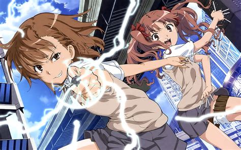 Misaka Mikoto And Shirai Kuroko Lightning To Aru Majutsu No Index Clouds To Aru Kagaku No