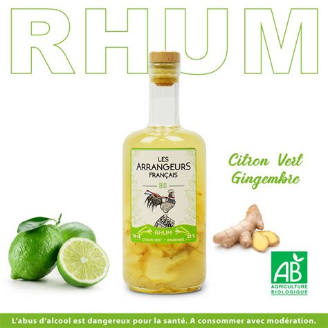 285 g de biscuit sec ou jusqu'à 5. Rhum Citron vert gingembre BIO - Champagne-Spiritueux ...