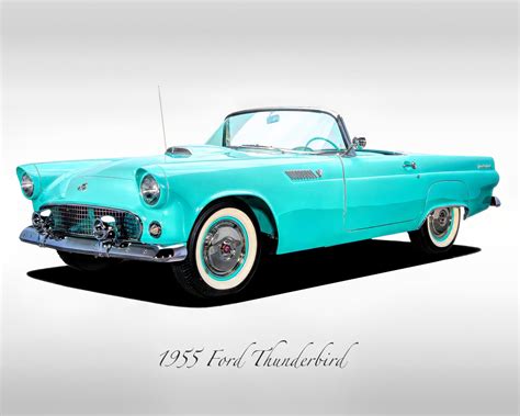 Classic Cars 1955 Ford Thunderbird Thunderbird Blue Etsy Canada