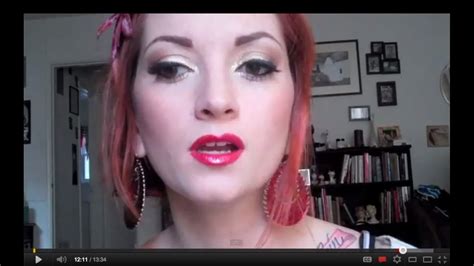 Goldred Vintage Pinup Christmas Holiday Prom Makeup