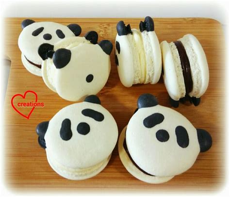 Loving Creations For You Panda Macarons With Lemon And Chocolate