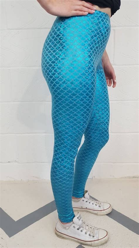 Mermaid Leggings Mermaid Costume Halloween Costume Mermaid Etsy