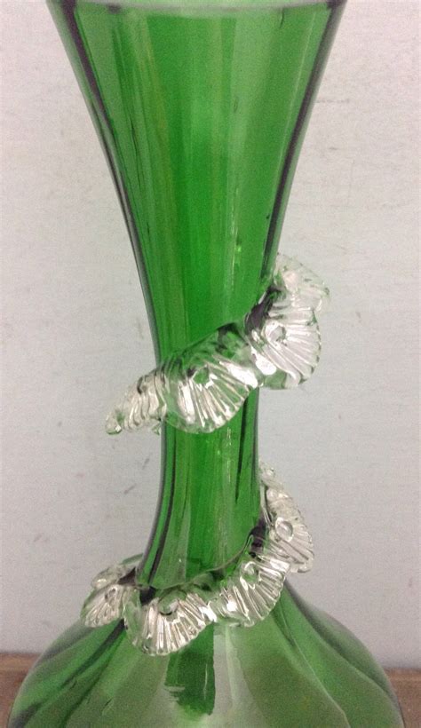 Emerald Green Bud Vase Vintage Green Art Glass Vase Midcentury Etsy