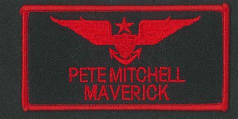 Top Gun Top Gun Pete Mitchell Maverick Name Flight Wings Patch Small