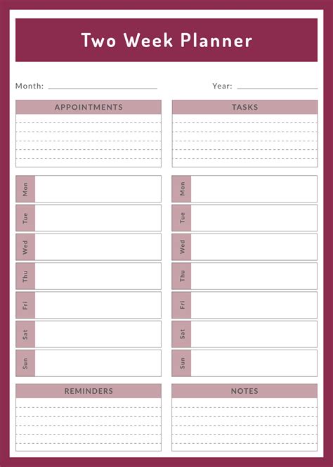 Download Printable Two Page Weekly Hourly Scheduler Pdf Printable 2