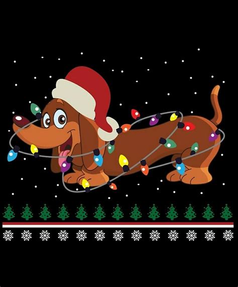 Dachshunds Christmas And New Year Newyear Lovers Movie Posters Art