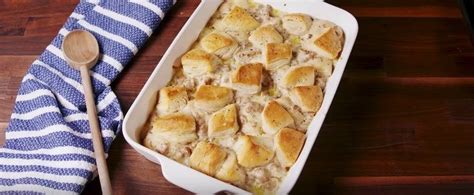 Poached egg, cheddar grits, spicy onion relish. How To Make a Biscuits and Gravy Bake That Will Warm Your ...